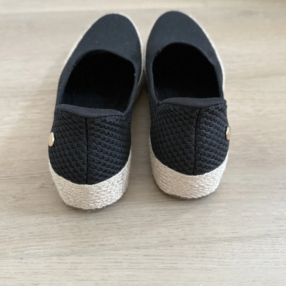 Skechers BOBS Martha Stewart Women's By The Bay Platform Espadrilles Black 10
